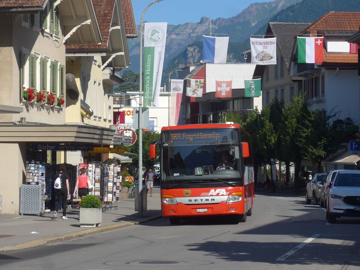 (226'239) - AFA Adelboden - Nr. 24/BE 26'701 - Setra am 10. Juli 2021 in Meiringen, Bahnhofstrasse (Einsatz PostAuto f�r Engstlenalp-Bus)