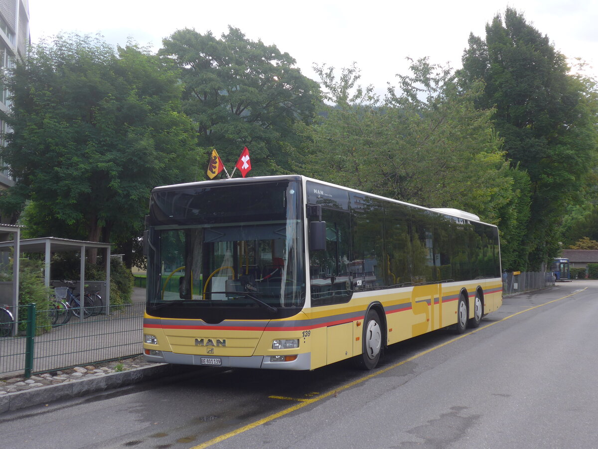 (226'822) - STI Thun - Nr. 139/BE 801'139 - MAN am 31. Juli 2021 bei der Schiffl�ndte Thun