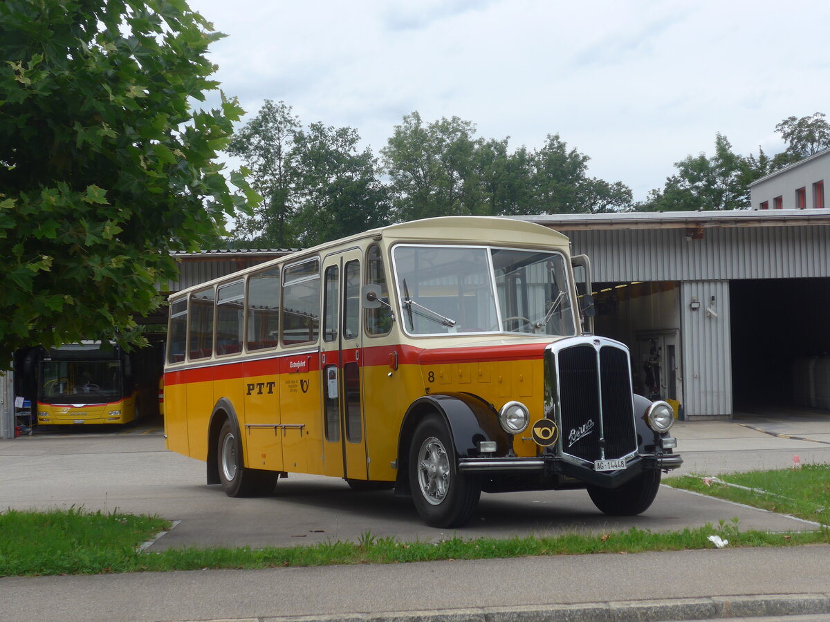 (227'170) - Voegtlin-Meyer, Brugg - Nr. 8/AG 14'448 - Berna/R&J (ex P 23'700; ex Schenk, Triengen; ex AGS Sch�ftland) am 9. August 2021 in Brugg, Garage