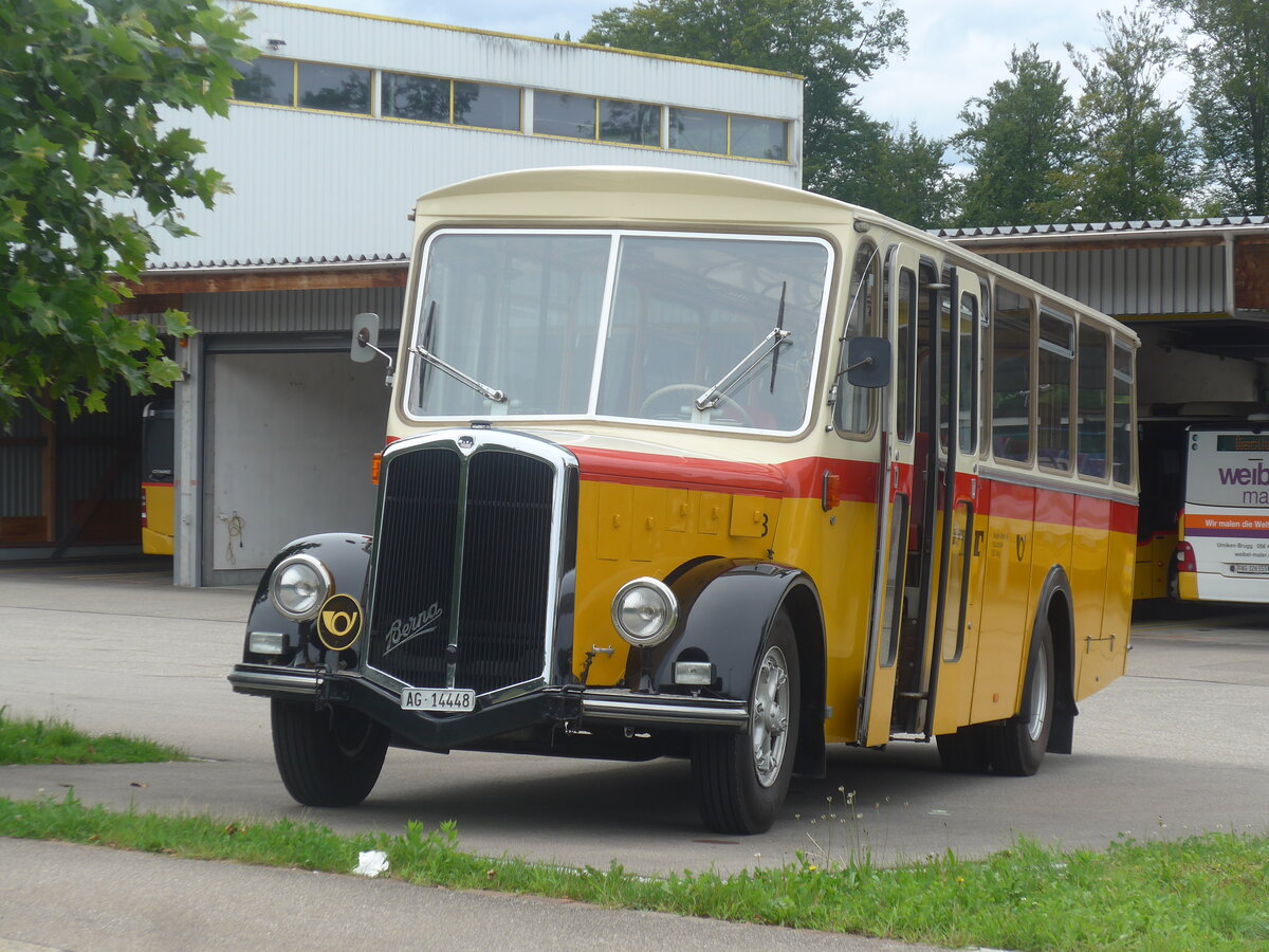 (227'172) - Voegtlin-Meyer, Brugg - Nr. 8/AG 14'448 - Berna/R&J (ex P 23'700; ex Schenk, Triengen; ex AGS Sch�ftland) am 9. August 2021 in Brugg, Garage