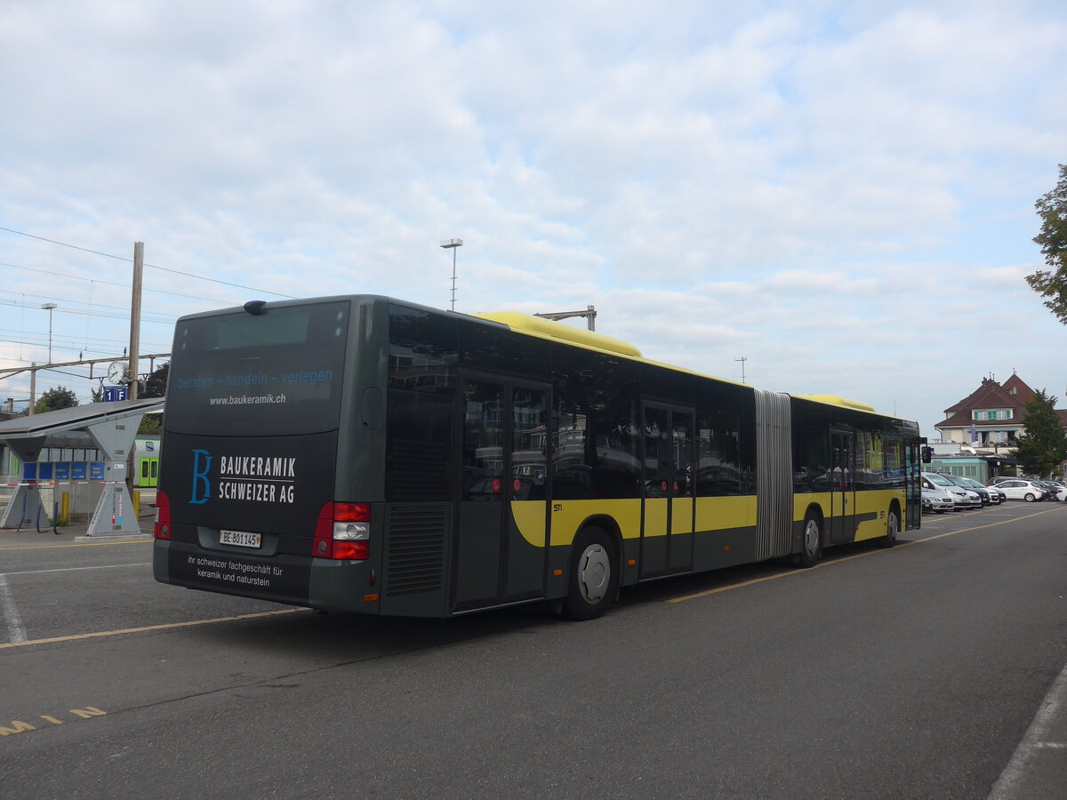 (227'366) - STI Thun - Nr. 145/BE 801'145 - MAN am 20. August 2021 in Thun, CarTerminal