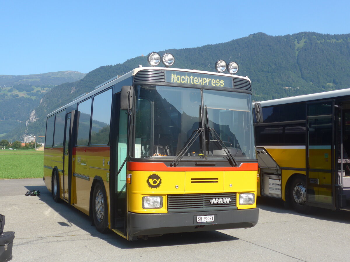 (227'379) - B�chi, Bussnang - SH 90'021 - NAW/Hess (ex K�ng, Beinwil; ex Voegtlin-Meyer, Brugg Nr. 79) am 21. August 2021 in Interlaken, Flugplatz