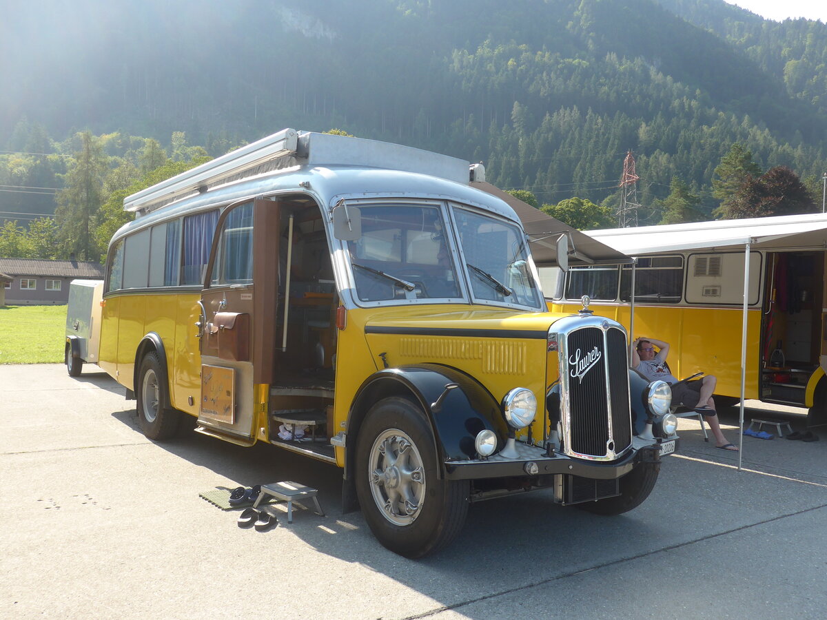 (227'437) - Langenegger A., W�denswil - ZH 20'206 - Saurer/Krapf (ex Tscharner, Thusis) am 21. August 2021 in Interlaken, Flugplatz