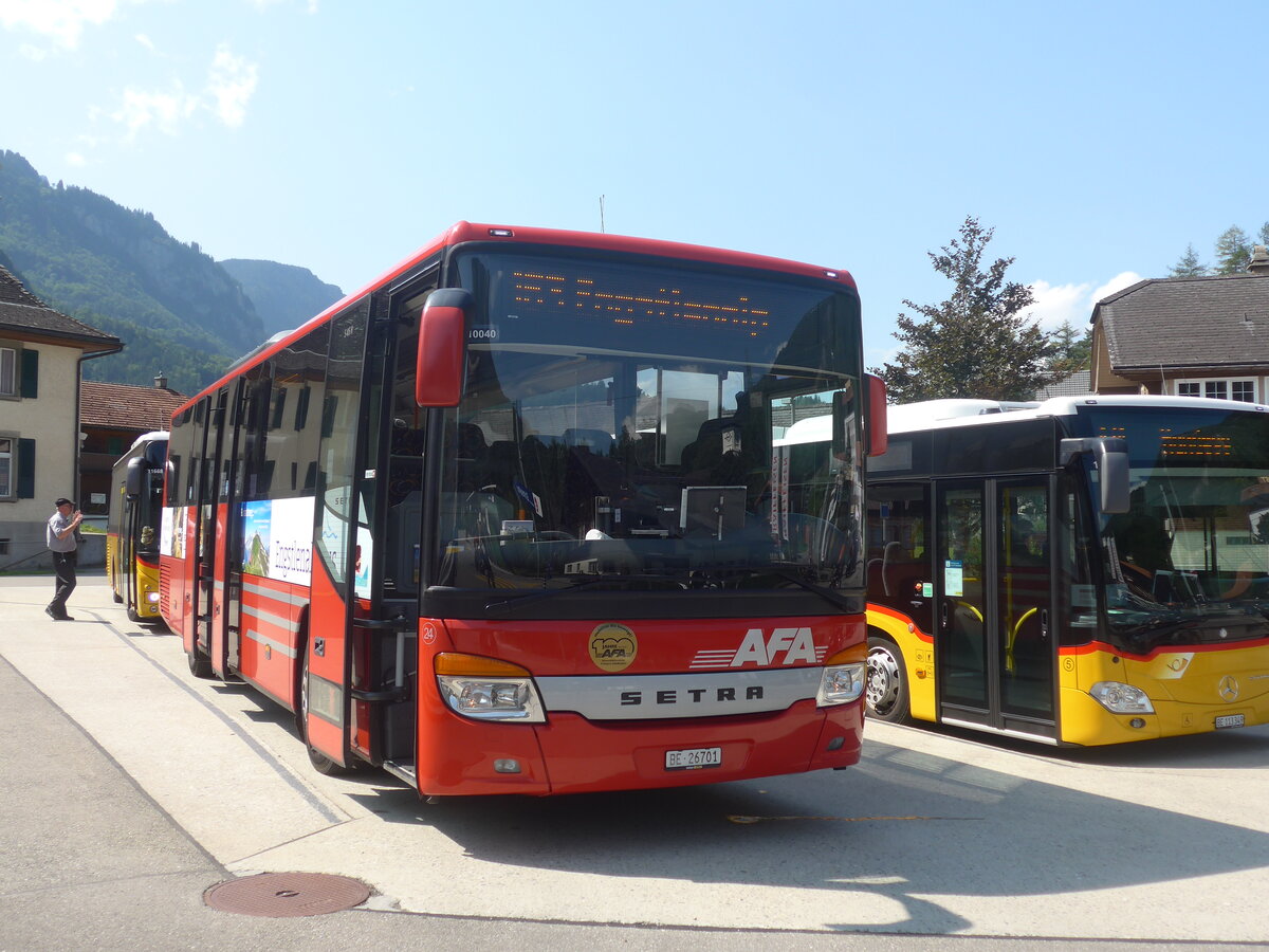 (227'471) - AFA Adelboden - Nr. 24/BE 26'701 - Setra am 21. August 2021 in Innertkirchen, Grimseltor (Einsatz: PostAuto f�r Engstlenalp-Bus)