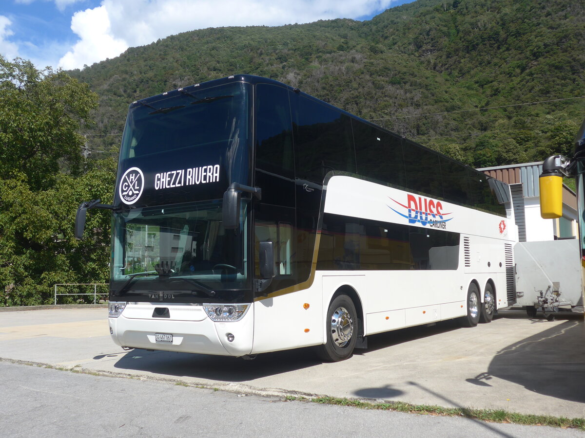 (227'702) - Ghezzi, Rivera - SG 467'067 - Van Hool (ex Duss, Neuhaus) am 30. August 2021 in Rivera, Garage