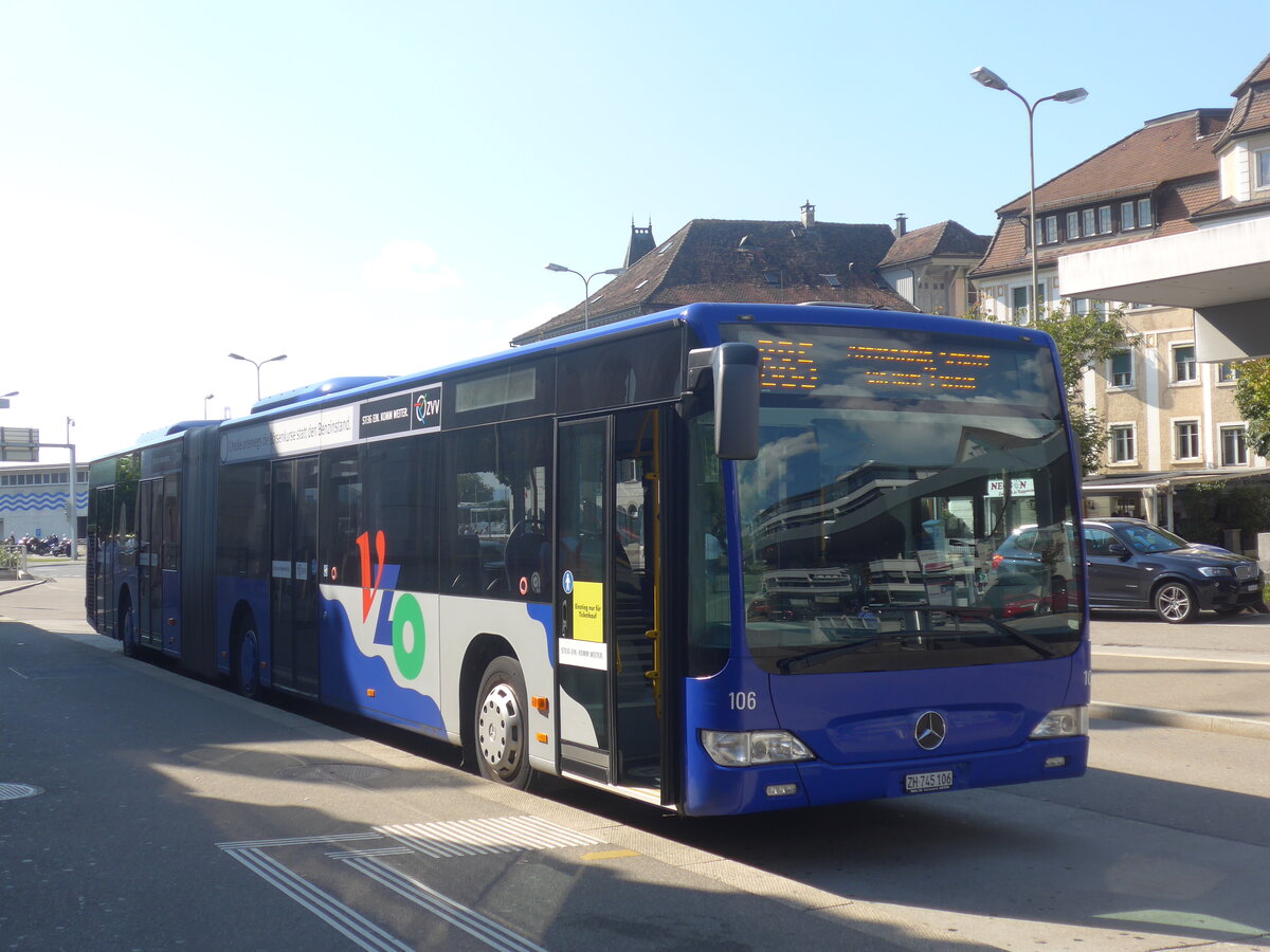 (227'794) - VZO Gr�ningen - Nr. 106/ZH 745'106 - Mercedes am 4. September 2021 beim Bahnhof Rapperswil