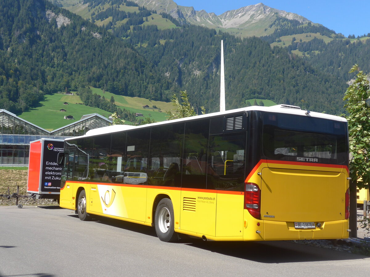 (227'877) - Fl�ck, Brienz - Nr. 0/BE 13'878 - Setra am 5. September 2021 in Frutigen, Garage AFA