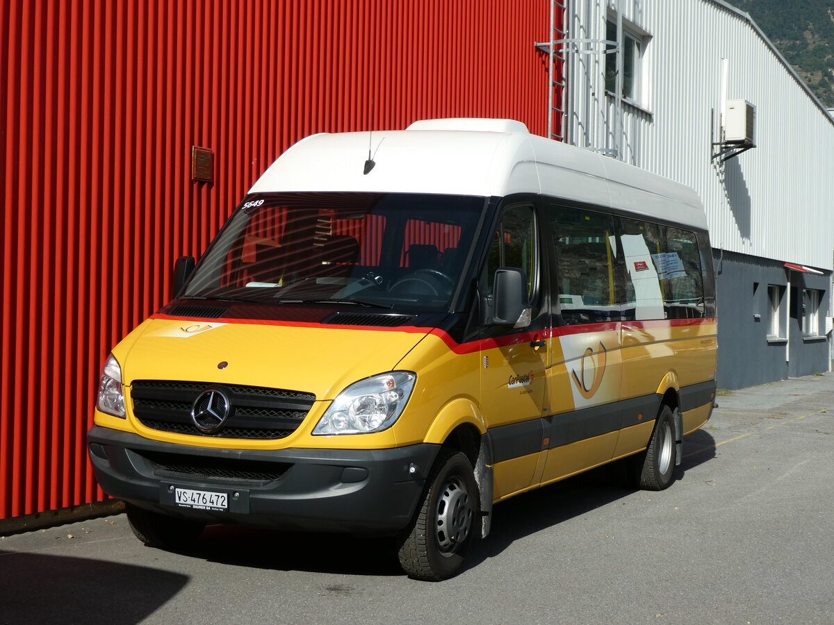 (228'252) - PostAuto Wallis - Nr. 41/VS 476'472 - Mercedes (ex TRD, Savi�se) am 25. September 2021 in Saxon, Garage Visa