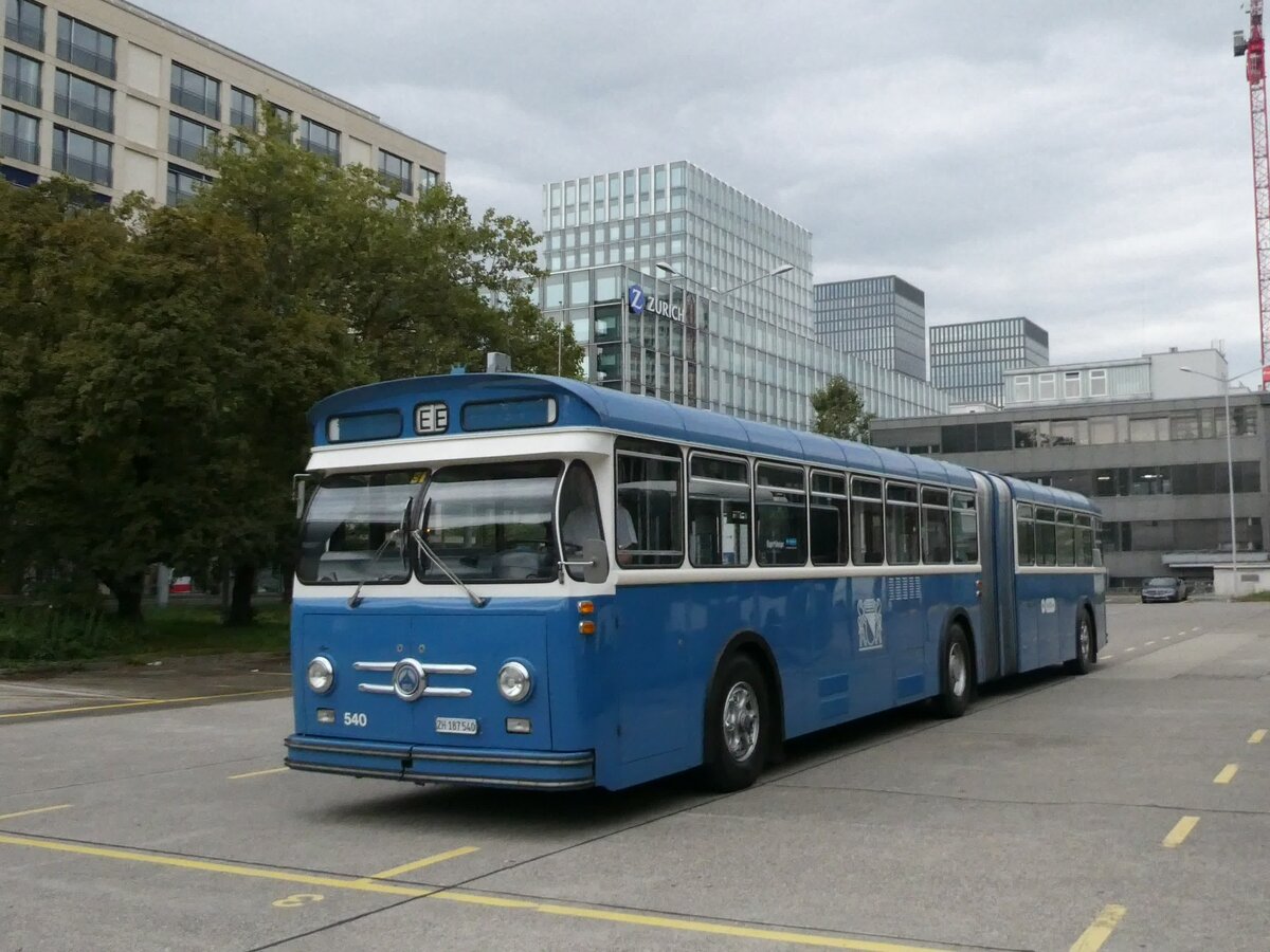 (228'339) - VBZ Z�rich (TMZ) - Nr. 540/ZH 187'540 - Saurer/Saurer (ex Nr. 7540; ex Nr. 540) am 26. September 2021 in Z�rich, Garage Hardau