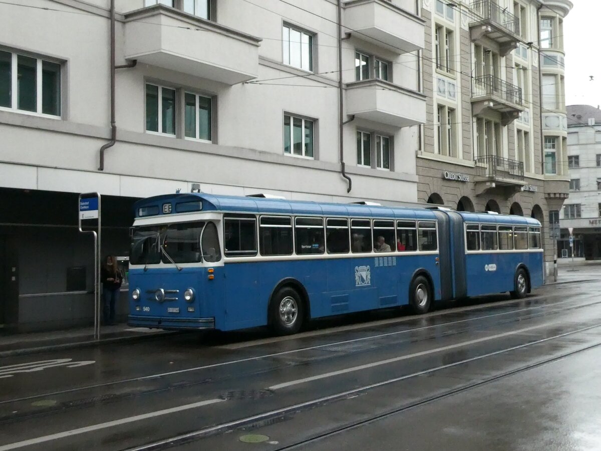 (228'347) - VBZ Z�rich (TMZ) - Nr. 540/ZH 187'540 - Saurer/Saurer (ex Nr. 7540; ex Nr. 540) am 26. September 2021 beim Bahnhof Z�rich-Oerlikon