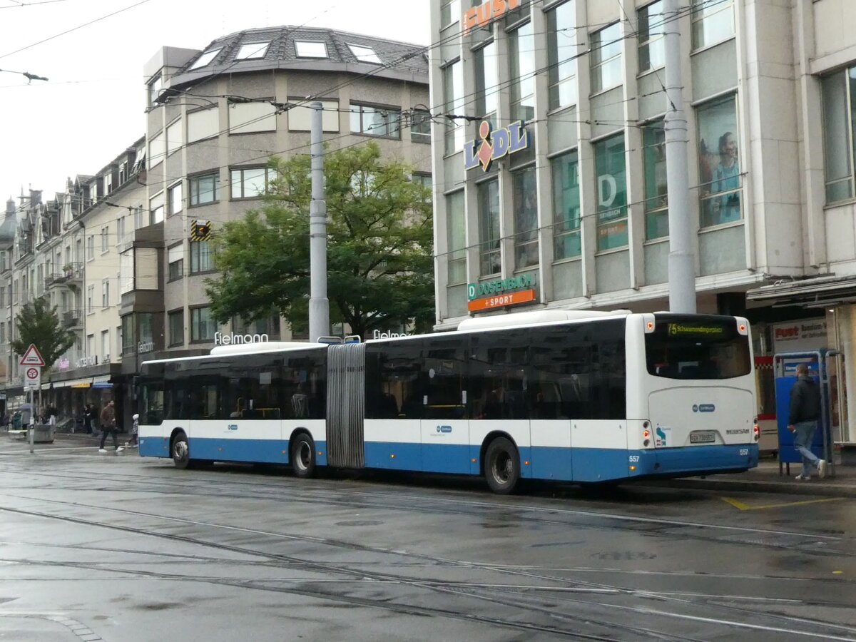 (228'351) - VBZ Z�rich - Nr. 557/ZH 730'557 - Neoplan am 26. September 2021 beim Bahnhof Z�rich-Oerlikon