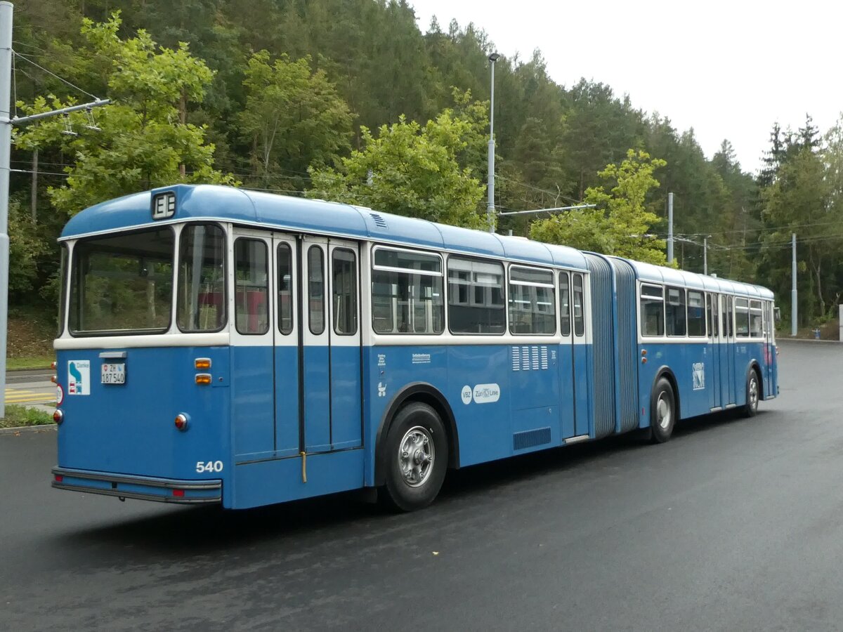 (228'370) - VBZ Z�rich (TMZ) - Nr. 540/ZH 187'540 - Saurer/Saurer (ex Nr. 7540; ex Nr. 540) am 26. September 2021 in Schaffhausen, Busdepot VBSH