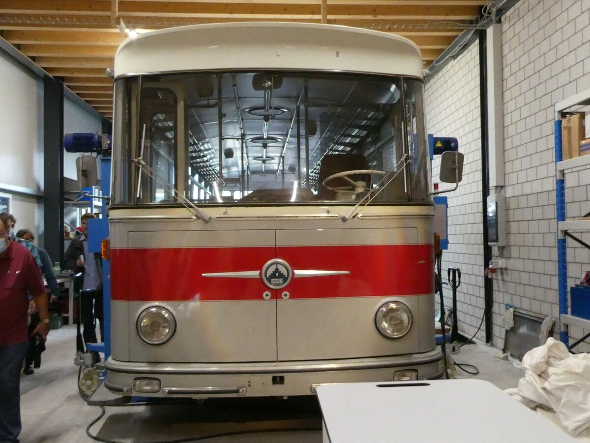 (228'421) - Borer, Neuhausen - Nr. 7 - Saurer/T�scher (ex Heiniger, B�tzberg; ex ASS Schleitheim Nr. 22; ex ASS Schleitheim Nr. 7) am 26. September 2021 in Hallau, Dickistrasse