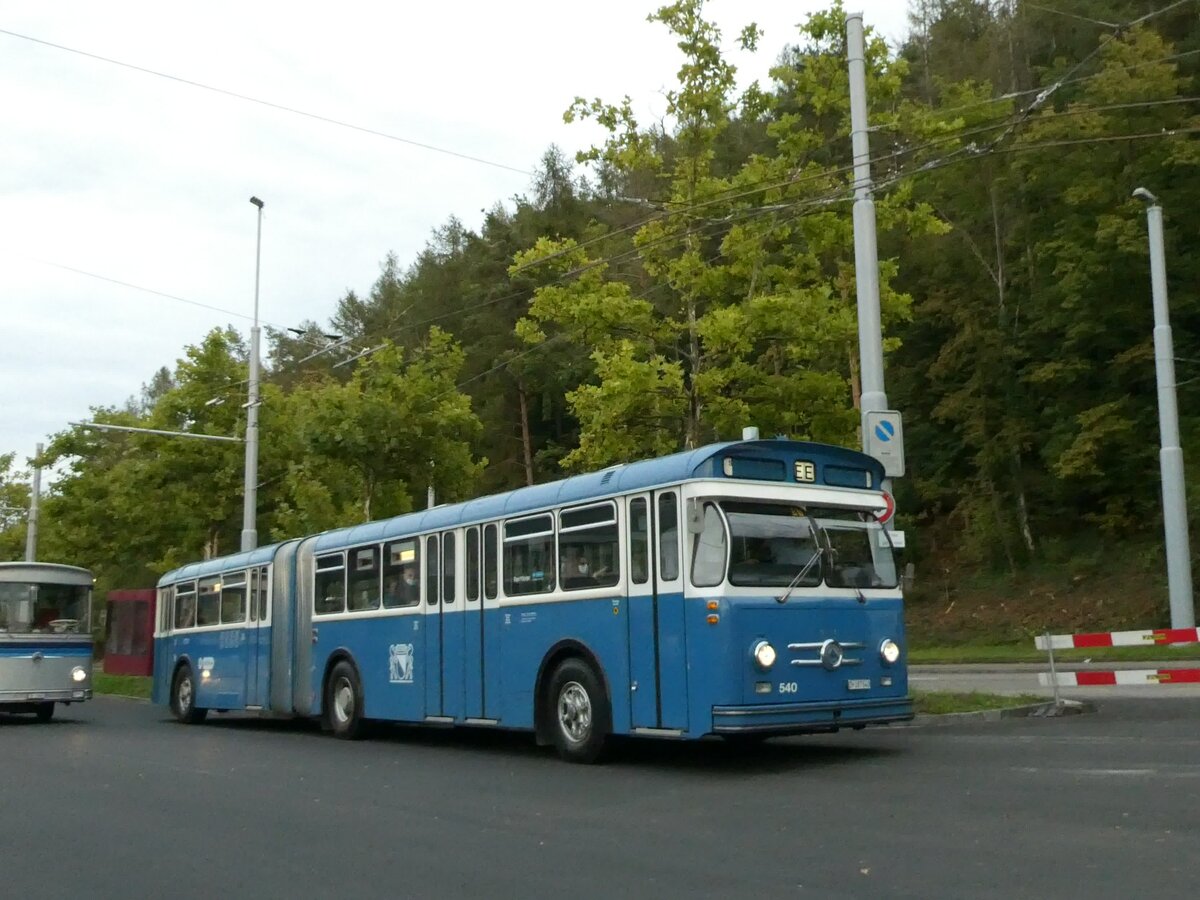 (228'440) - VBZ Z�rich (TMZ) - Nr. 540/ZH 187'540 - Saurer/Saurer (ex Nr. 7540; ex Nr. 540) am 26. September 2021 in Schaffhausen, Busdepot VBSH