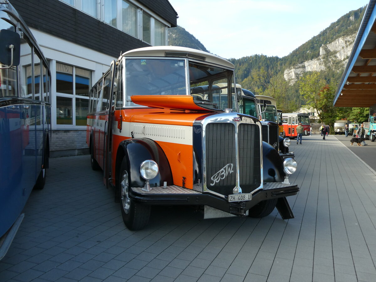 (228'498) - N�ssli, Agasul - ZH 408 U - FBW/Lauber (ex P�rissetet, Rue) am 2. Oktober 2021 in N�fels, FBW-Museum