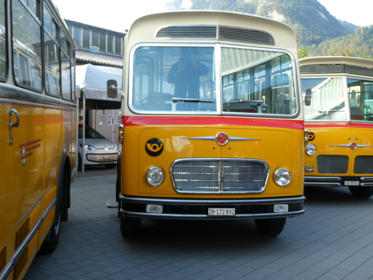 (228'501) - Stutz, Jonen - ZH 172'892 - FBW/FHS (ex Kellenberger, Heerbrugg; ex Schnider, Engelburg; ex P 23'207; ex P 21'007) am 2. Oktober 2021 in N�fels, FBW-Museum