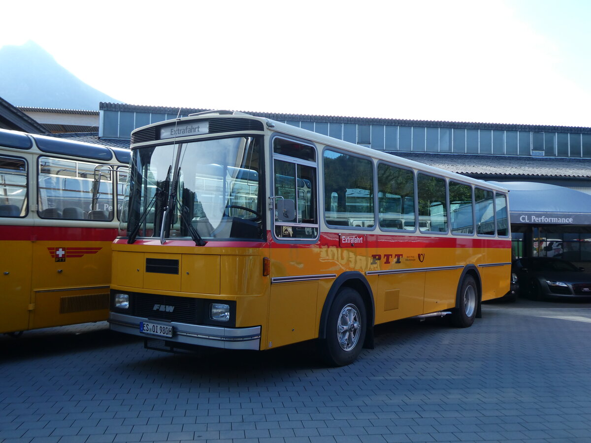 (228'508) - Aus Deutschland: Krech, Aichwald - ES-OI 980H - FBW/T�scher (ex Preisig, Affeltrangen) am 2. Oktober 2021 in N�fels, FBW/Museum