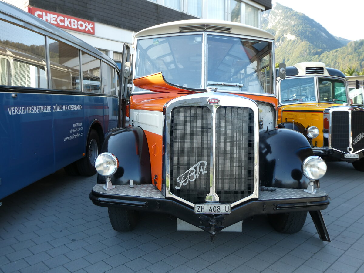 (228'520) - N�ssli, Agasul - ZH 408 U - FBW/Lauber (ex P�rissetet, Rue) am 2. Oktober 2021 in N�fels, FBW-Museum