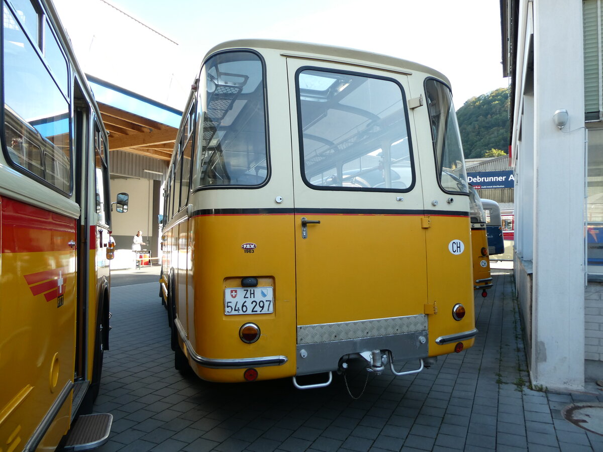 (228'533) - R�ber, Mettmenstetten - ZH 546'297 - FBW/Gangloff (ex P 23'202; ex P 21'002) am 2. Oktober 2021 in N�fels, FBW-Museum