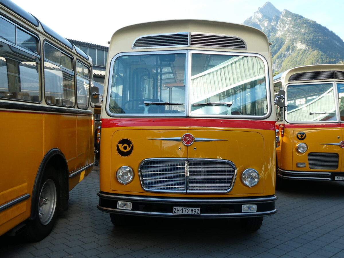 (228'537) - Stutz, Jonen - ZH 172'892 - FBW/FHS (ex Kellenberger, Heerbrugg; ex Schnider, Engelburg; ex P 23'207; ex P 21'007) am 2. Oktober 2021 in N�fels, FBW-Museum