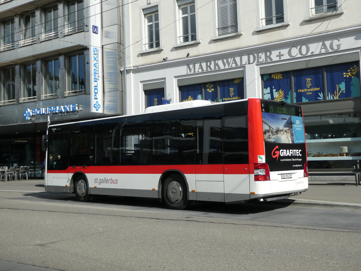 (229'110) - St. Gallerbus, St. Gallen - Nr. 270/SG 198'270 - MAN/G�ppel am 13. Oktober 2021 beim Bahnhof St. Gallen