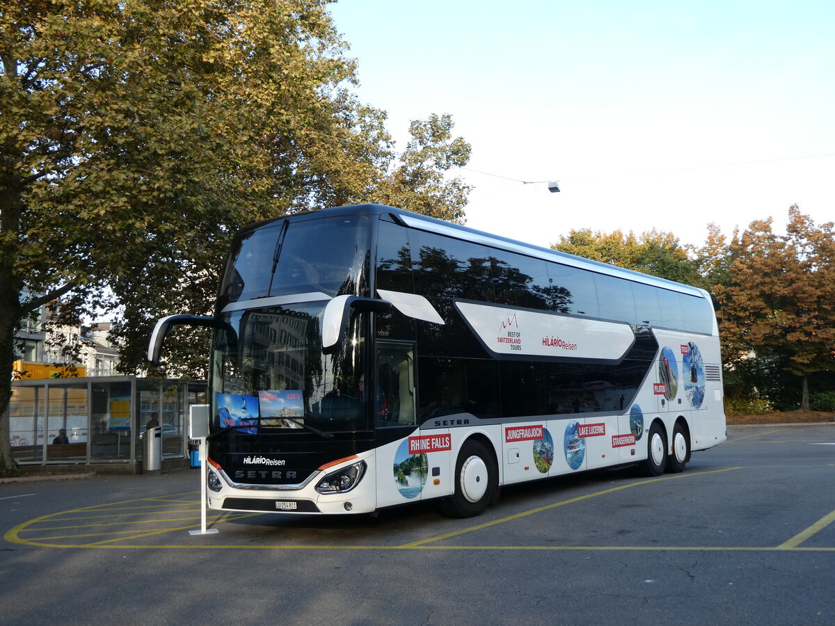 (229'220) - Hil�rio, Sch�tz - LU 254'801 - Setra am 15. Oktober 2021 in Z�rich, Sihlquai