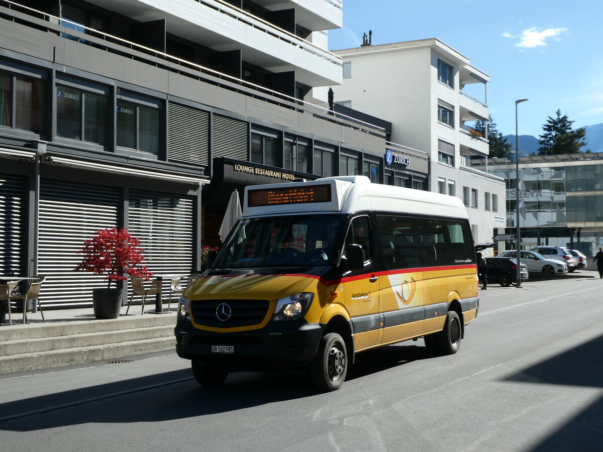 (229'269) - PostAuto Graub�nden - Nr. 3/GR 162'985 - Mercedes (ex Nr. 12) am 15. Oktober 2021 in Ilanz, Bahnhofstrasse