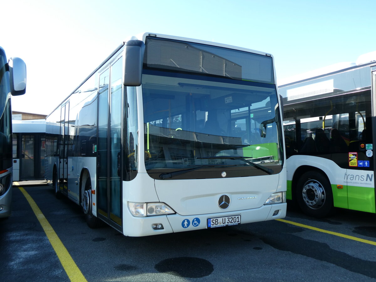 (229'818) - Aus Deutschland: Harzbus, Saarbr�cken - SB-U 3201 - Mercedes (ex DRB Ingoldstadt) am 24. Oktober 2021 in Kerzers, Interbus