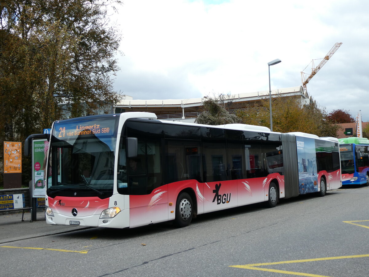 (230'151) - BGU Grenchen - Nr. 8/SO 21'958 - Mercedes am 8. November 2021 beim Bahnhof Grenchen S�d