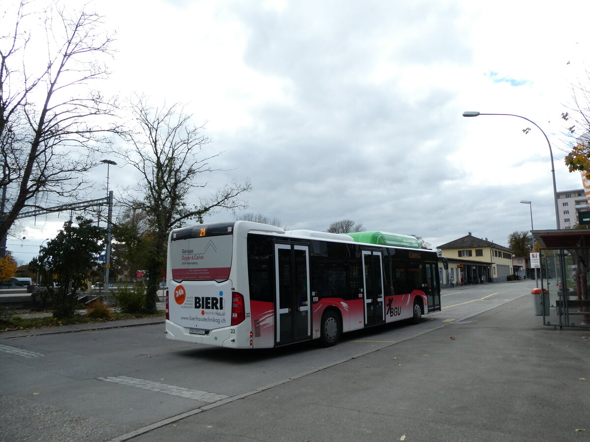 (230'159) - BGU Grenchen - Nr. 22/SO 108'872 - Mercedes am 8. November 2021 beim Bahnhof Grenchen S�d