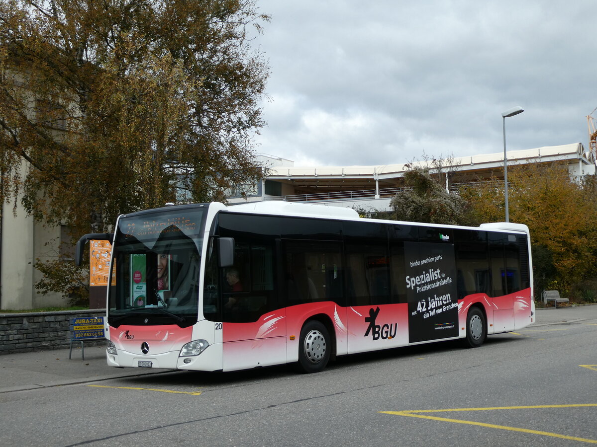 (230'165) - BGU Grenchen - Nr. 20/SO 185'013 - Mercedes am 8. November 2021 beim Bahnhof Grenchen S�d