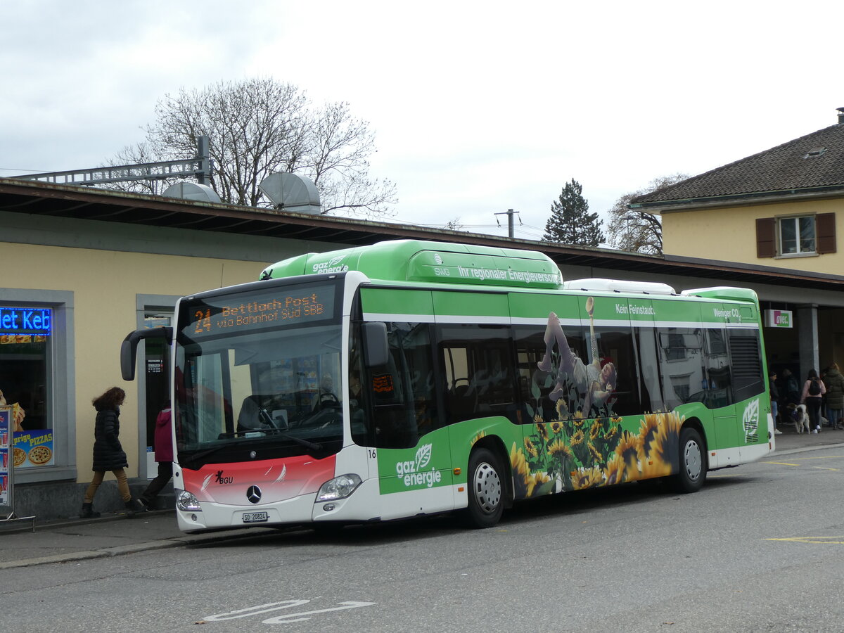 (230'166) - BGU Grenchen - Nr. 16/SO 20'824 - Mercedes am 8. November 2021 beim Bahnhof Grenchen S�d