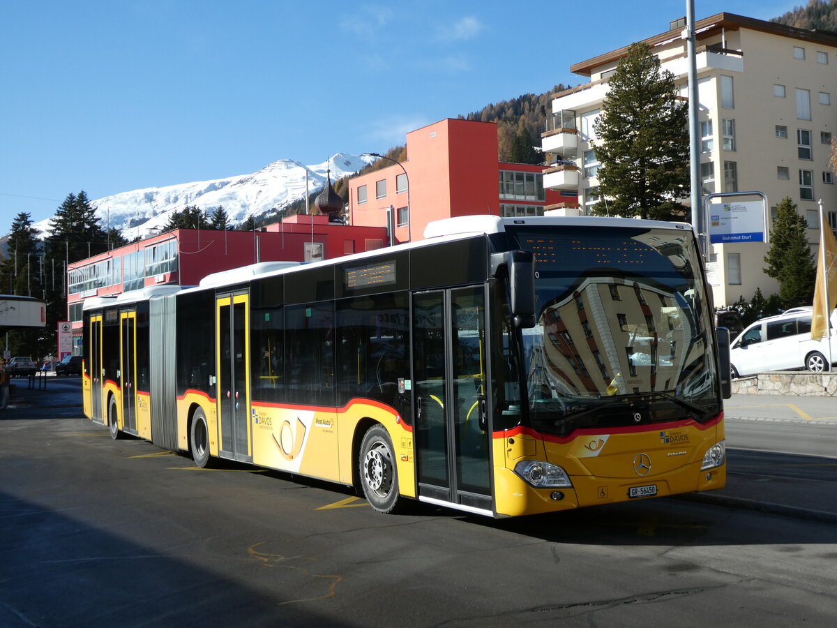 (230'523) - PostAuto Graub�nden - GR 56'450 - Mercedes am 12. November 2021 beim Bahnhof Davos Dorf