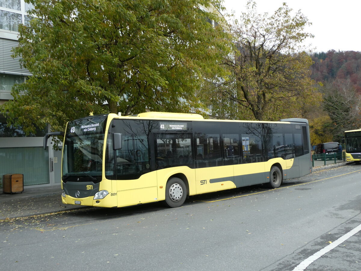 (230'899) - STI Thun - Nr. 501/BE 408'501 - Mercedes am 22. November 2021 bei der Schiffl�ndte Thun