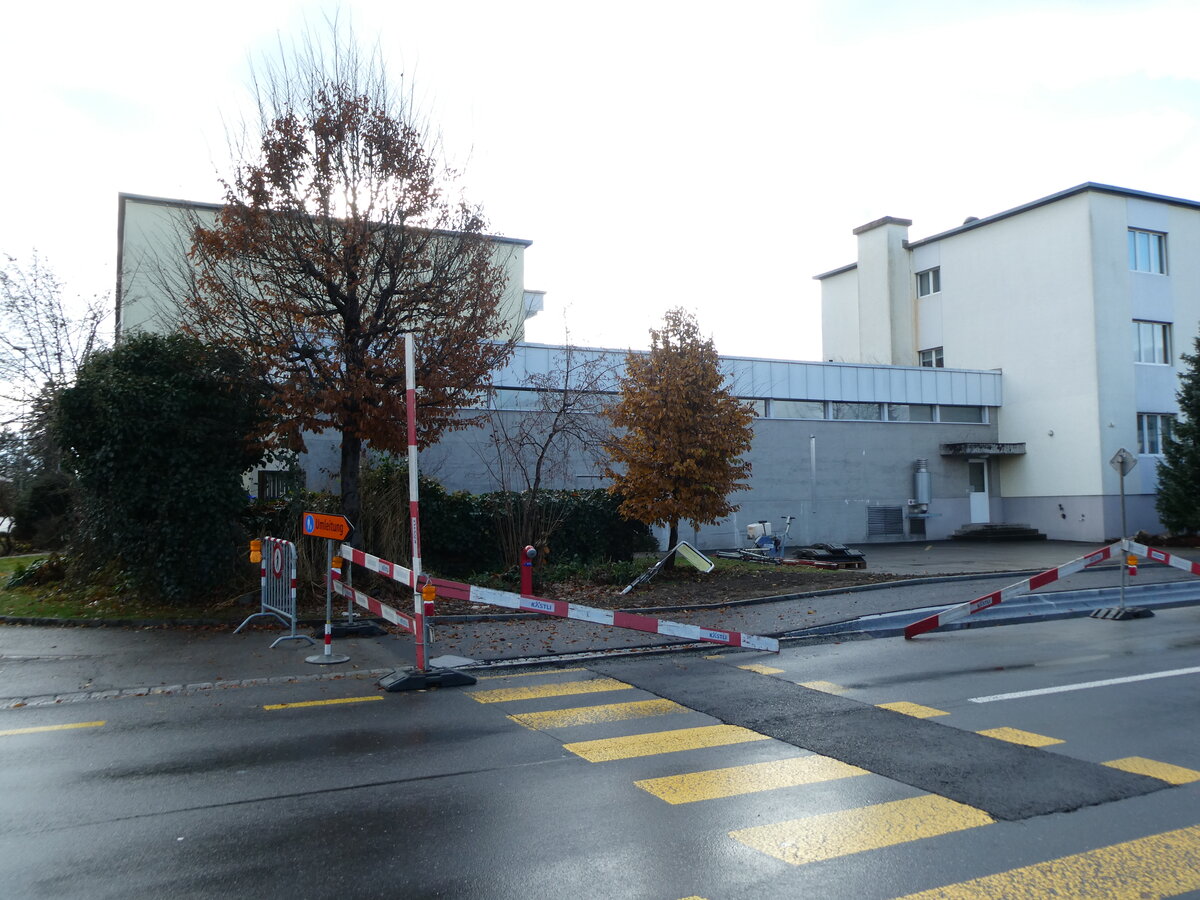 (231'052) - STI-Haltestelle am 5. Dezember 2021 in Thun, Freiestrasse (w�hrend dem Umbau)