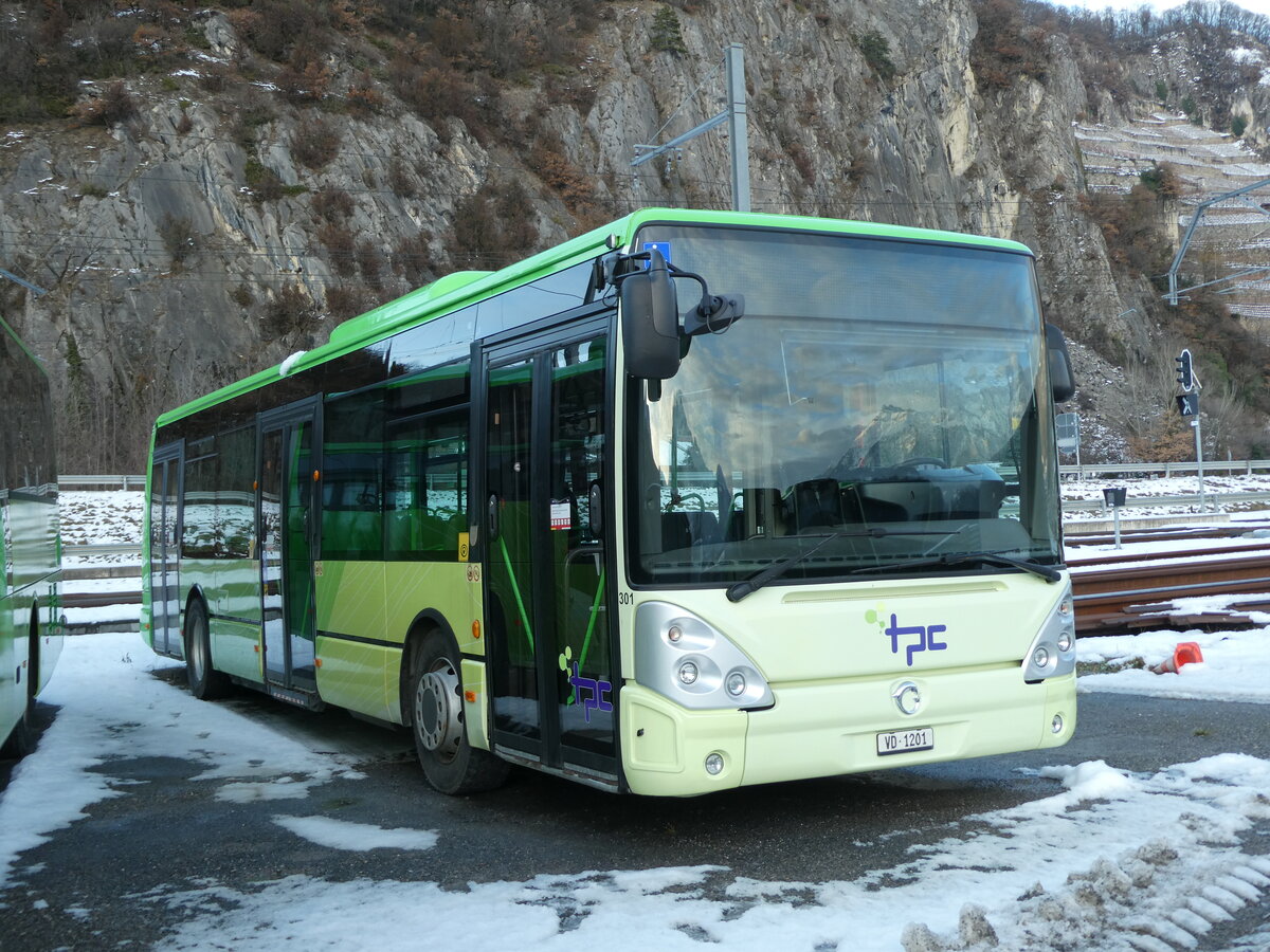 (231'171) - TPC Aigle - Nr. 301/VD 1201 - Irisbus am 12. Dezember 2021 in Aigle D�p�t