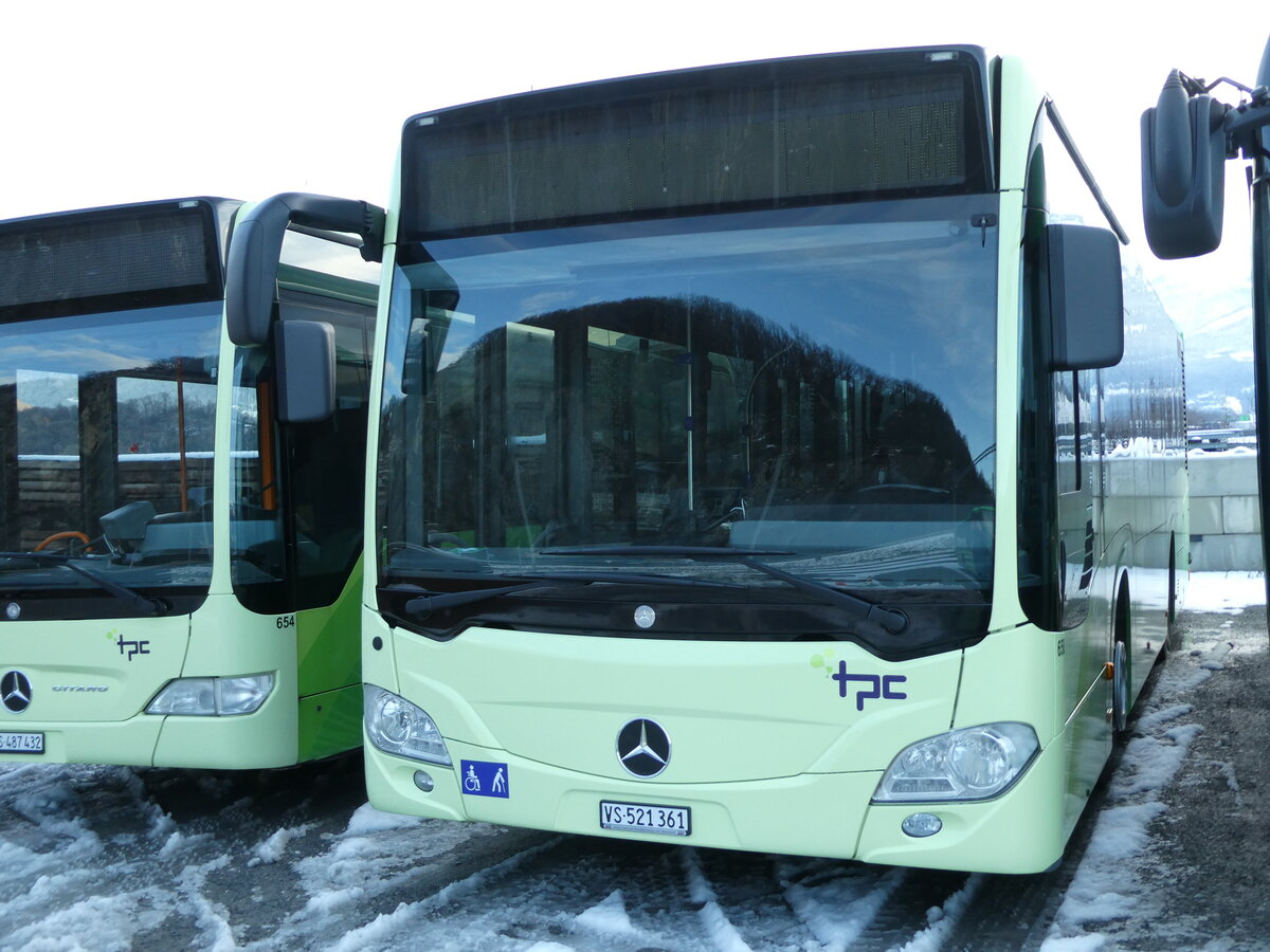 (231'175) - TPC Aigle - Nr. 658/VS 521'361 - Mercedes (ex Lufthansa, D-Frankfurt; ex EvoBus, D-Mannheim) am 12. Dezember 2021 in Aigle, D�p�t
