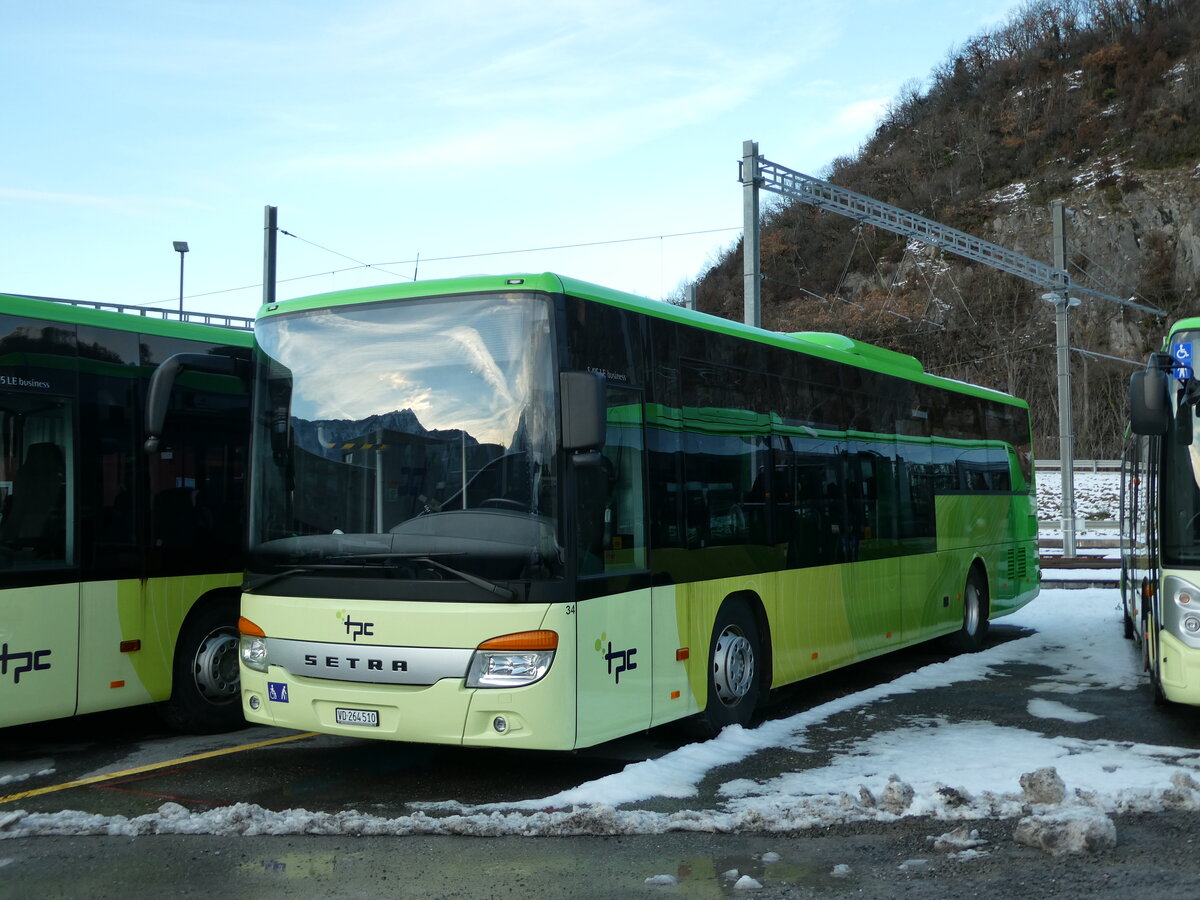 (231'176) - TPC Aigle - Nr. 34/VD 264'510 - Setra (ex Vol�nbusz, H-Budapest) am 12. Dezember 2021 in Aigle, D�p�t