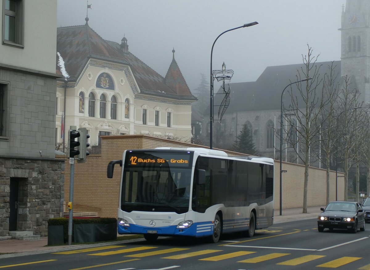 (231'337) - Aus der Schweiz: RTB Altst�tten - Nr. 78/SG 138'232 - Mercedes am 15. Dezember 2021 in Vaduz, Post