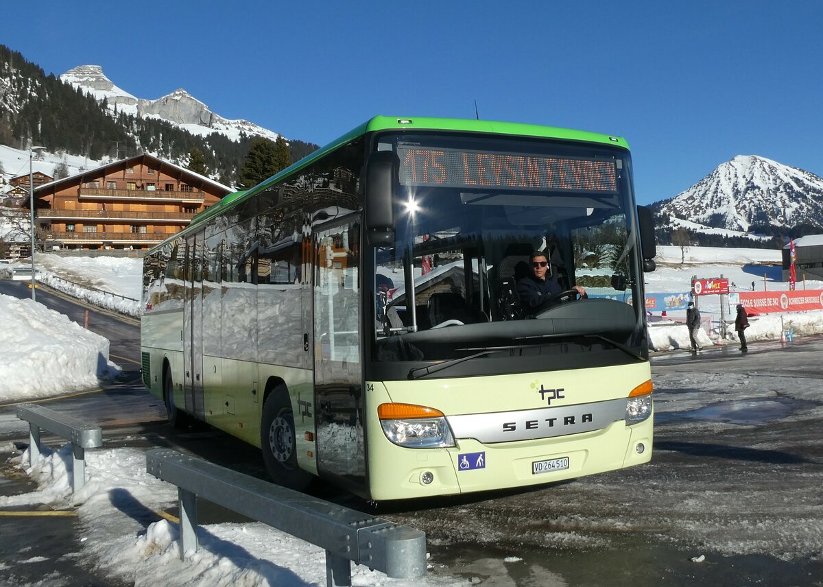 (231'447) - TPC Aigle - Nr. 34/VD 264'510 - Setra (ex Vol�nbusz, H-Budapest) am 18. Dezember 2021 in Leysin, Centre sportif