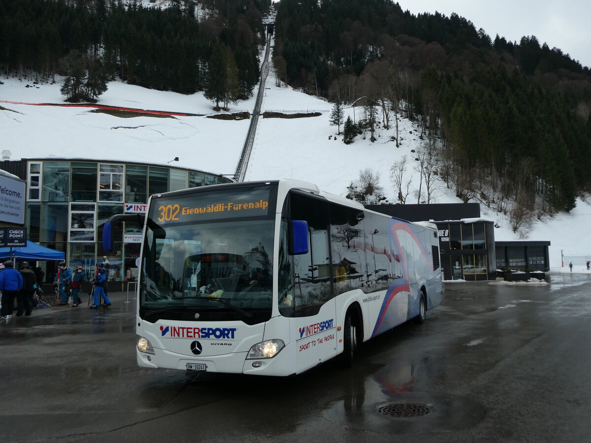 (231'560) - EAB Engelberg - Nr. 5/OW 20'241 - Mercedes (ex VZO Gr�ningen; ex Vorf�hrfahrzeug) am 26. Dezember 2021 in Engelberg, Talstation Titlis