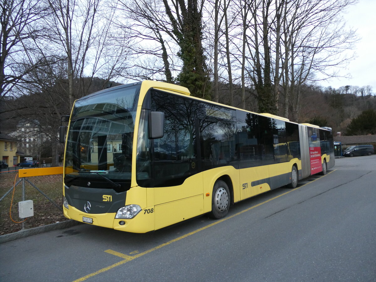 (231'783) - STI Thun - Nr. 708/BE 865'708 - Mercedes am 8. Januar 2022 bei der Schiffl�ndte Thun