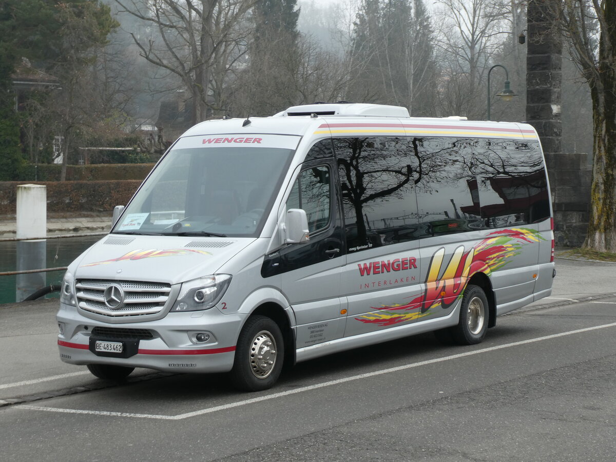(232'021) - Wenger, Interlaken - Nr. 2/BE 483'462 - Mercedes am 15. Januar 2022 bei der Schiffl�ndte Thun