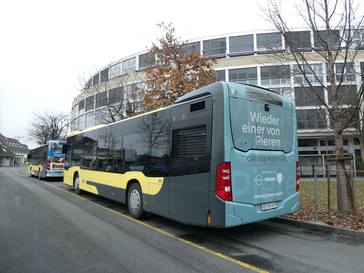 (232'046) - STI Thun - Nr. 407/BE 838'407 - Mercedes am 16. Januar 2022 bei der Schiffl�ndte Thun