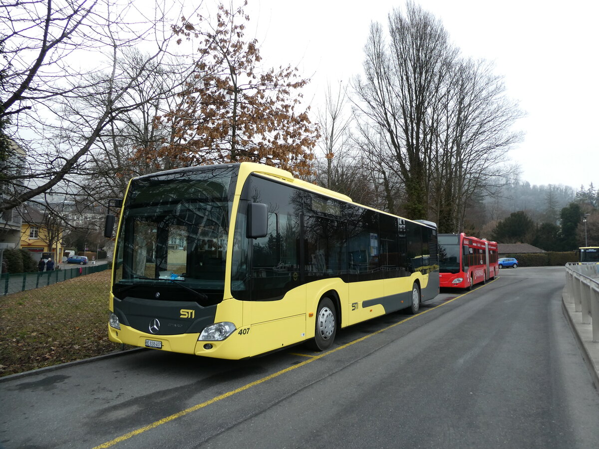 (232'048) - STI Thun - Nr. 407/BE 838'407 - Mercedes am 16. Januar 2022 bei der Schiffl�ndte Thun