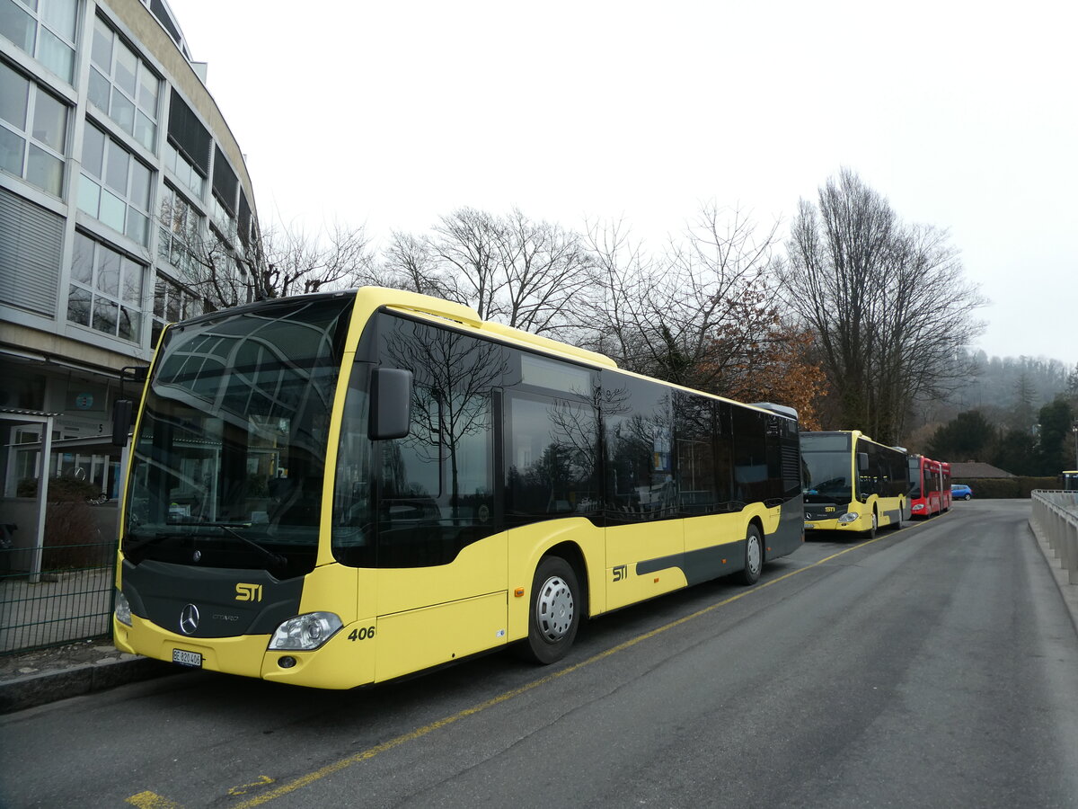 (232'049) - STI Thun - Nr. 406/BE 820'406 - Mercedes am 16. Januar 2022 bei der Schiffl�ndte Thun