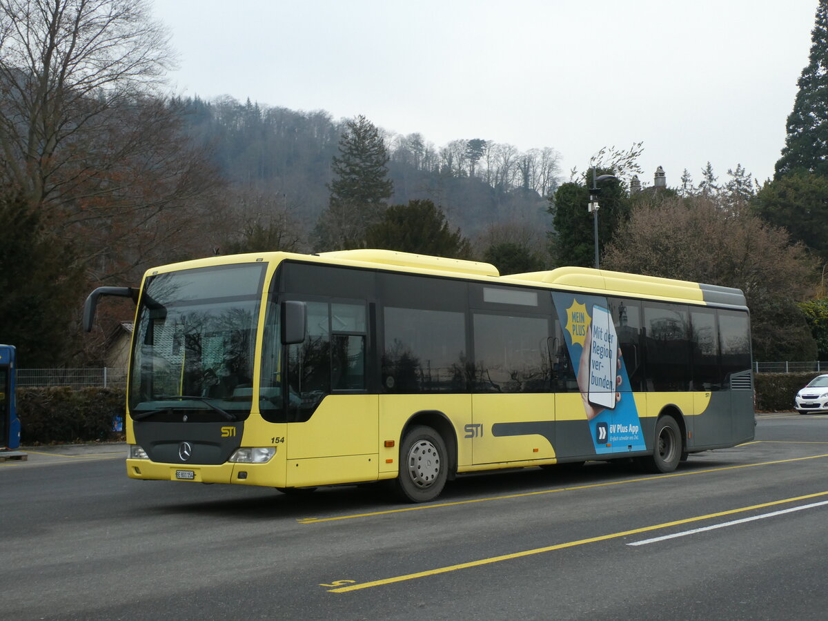 (232'098) - STI Thun - Nr. 154/BE 801'154 - Mercedes am 19. Januar 2022 bei der Schiffl�ndte Thun