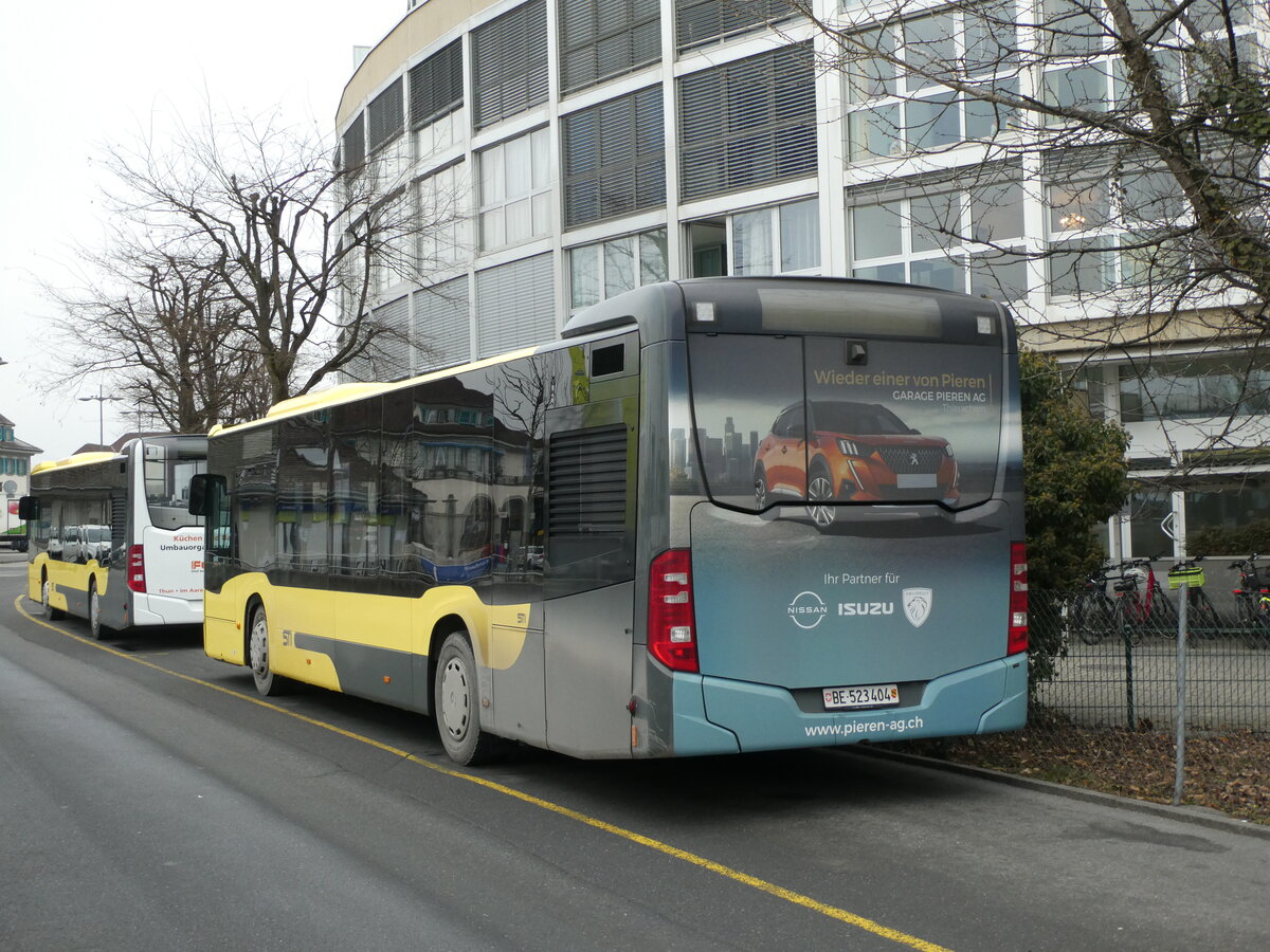 (232'100) - STI Thun - Nr. 404/BE 523'404 - Mercedes am 19. Januar 2022 bei der Schiffl�ndte Thun