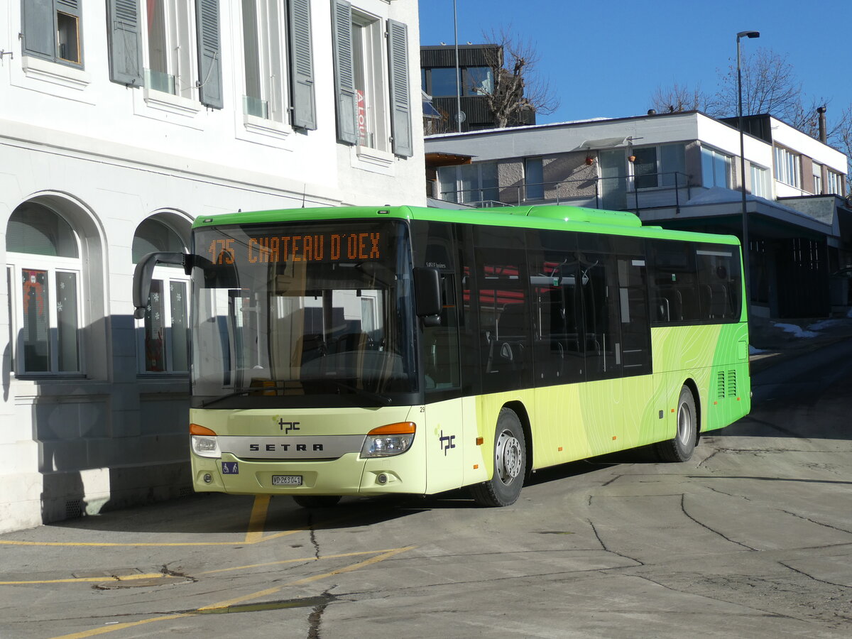 (232'270) - TPC Aigle - Nr. 29/VD 263'041 - Setra (ex Vol�nbusz, H-Budapest) am 22. Januar 2022 beim Bahnhof Leysin-Feydey