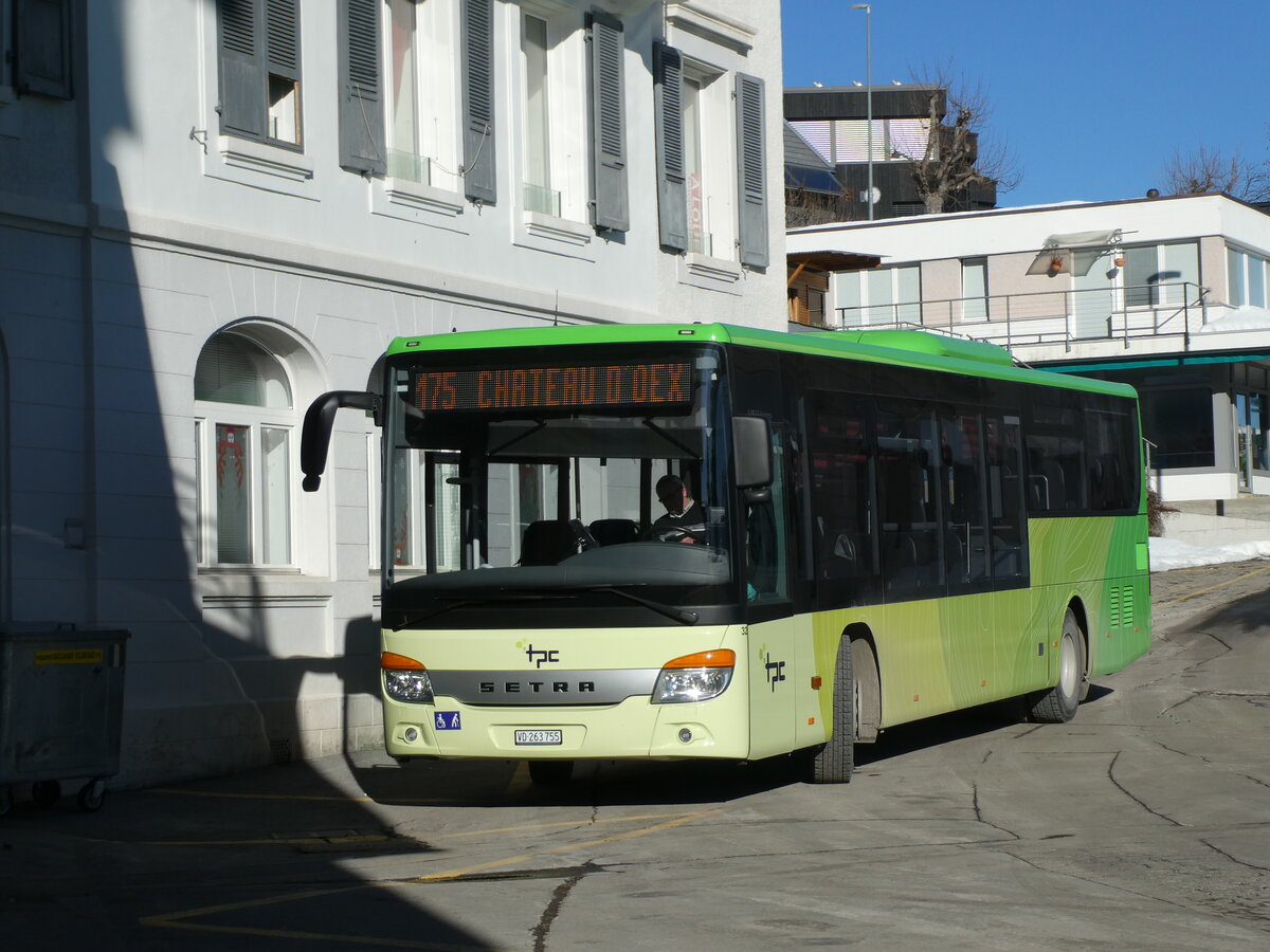 (232'292) - TPC Aigle - Nr. 32/VD 263'755 - Setra (ex Bohr, D-Niederweiler; ex Vol�nbusz, H-Budapest) am 22. Januar 2022 beim Bahnhof Leysin-Feydey